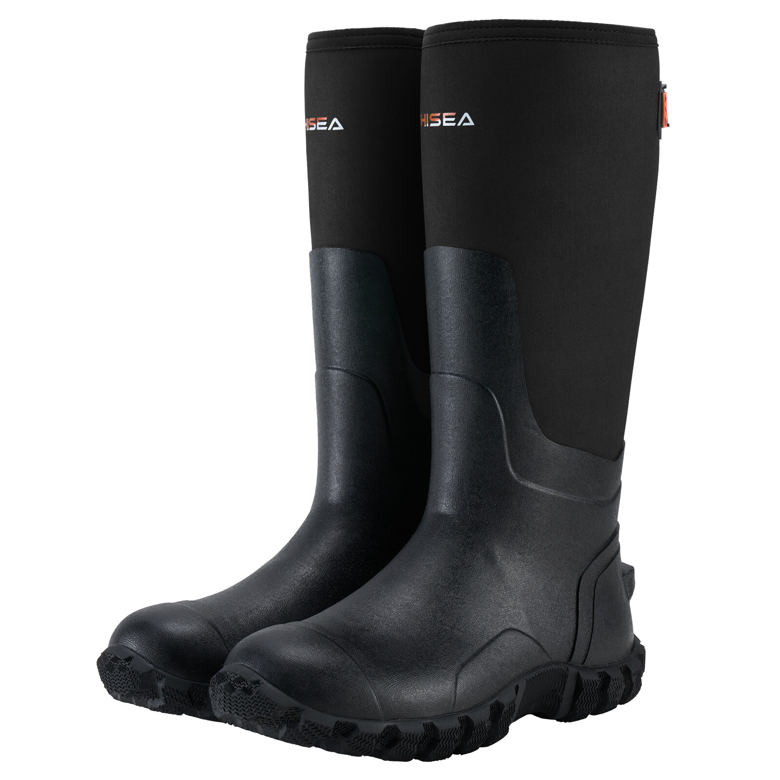 HISEA Men's Rain Boots Waterproof Insulated Fishing Hunting Farm Mud Work Boots