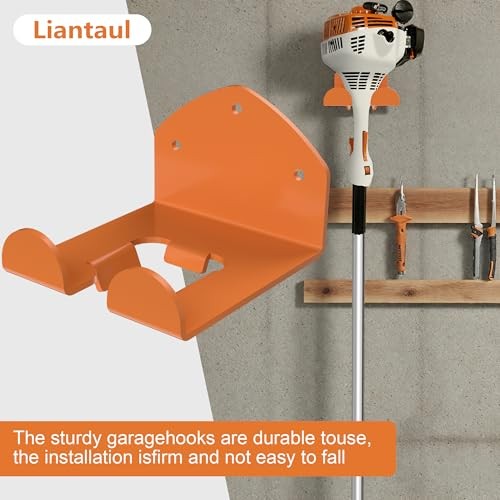 Garage Storage Trimmer Rack Garden Power Tool Hanger for Lawn Mower, 2 Pack