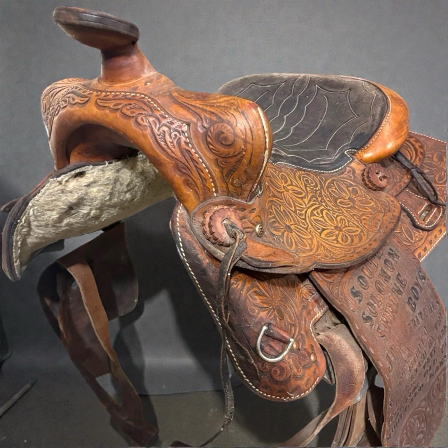Antique Rider Buford Barrel Saddle 14” Western Rodeo Oil Kansas KS