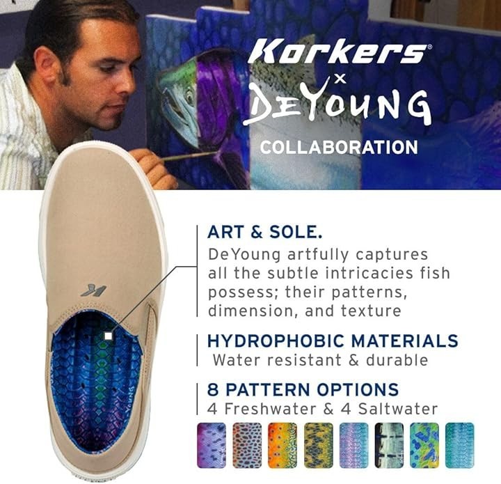 Korkers Fish Moc Bass Fixed Kling-On Deck Soles Shoes Size 14