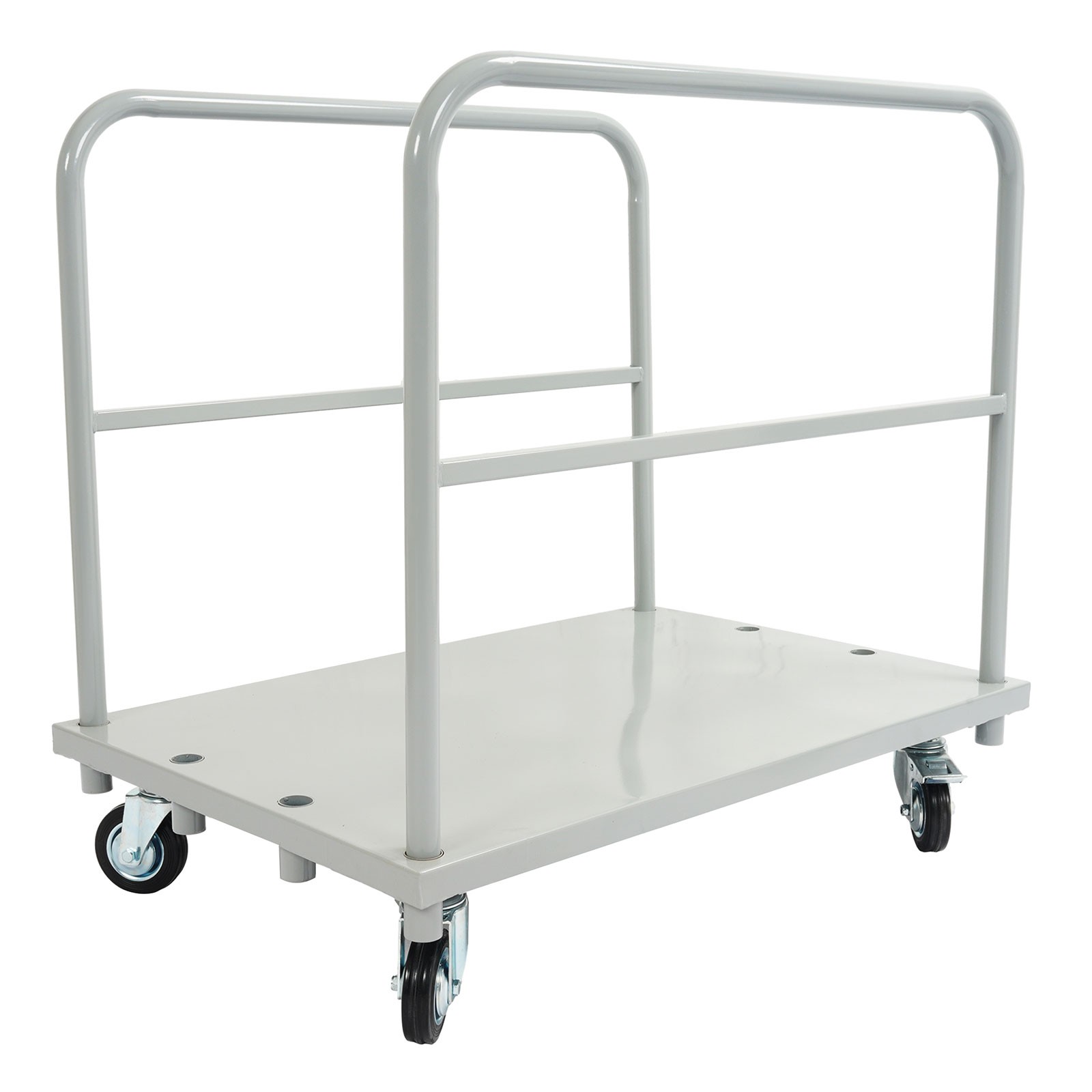 2-in-1 Platform Truck Cart Steel Panel Flatbed Dolly Cart 2000lbs with 4 Casters