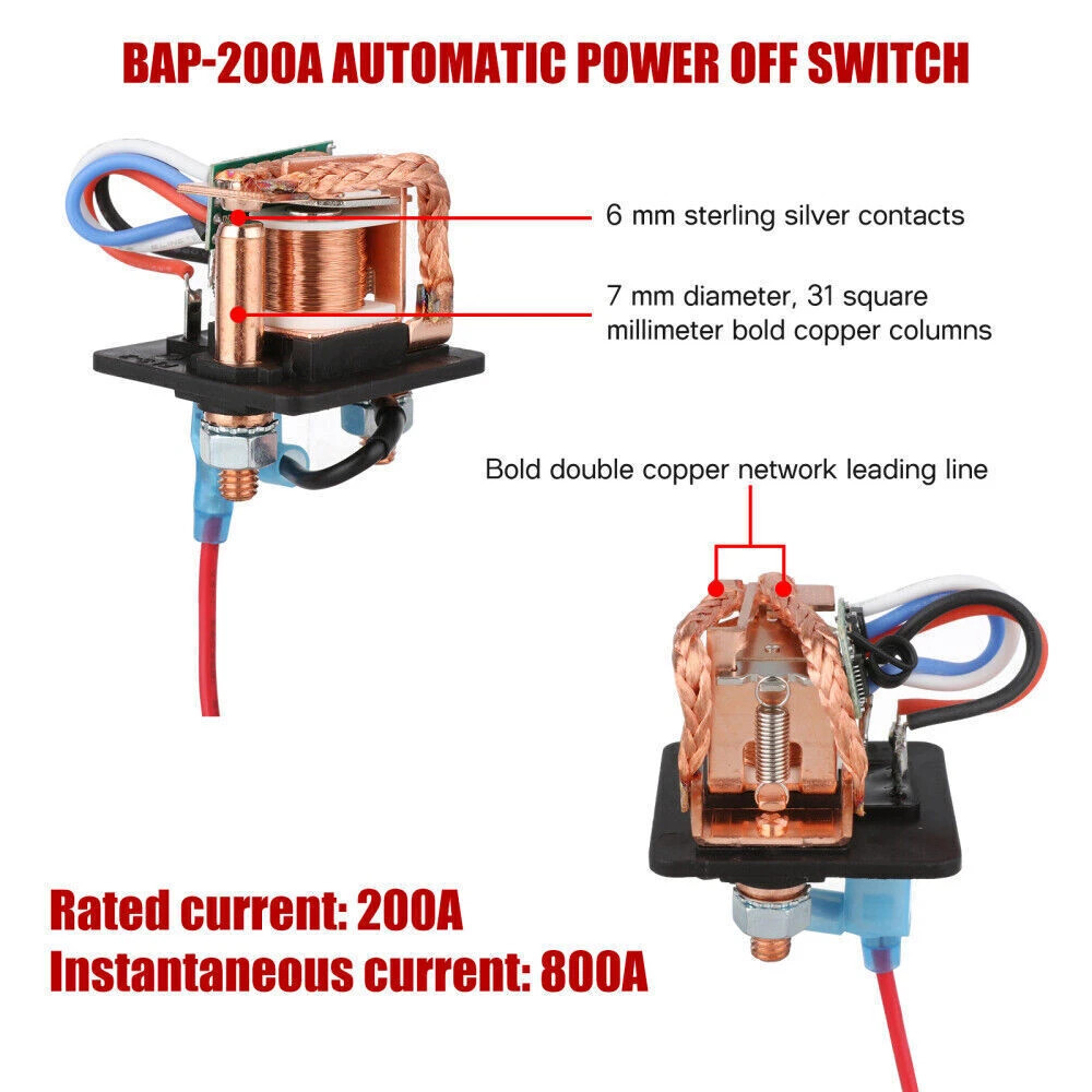 Car Battery Disconnect Switch Remote Control Power Kill Master Isolator Cut Off