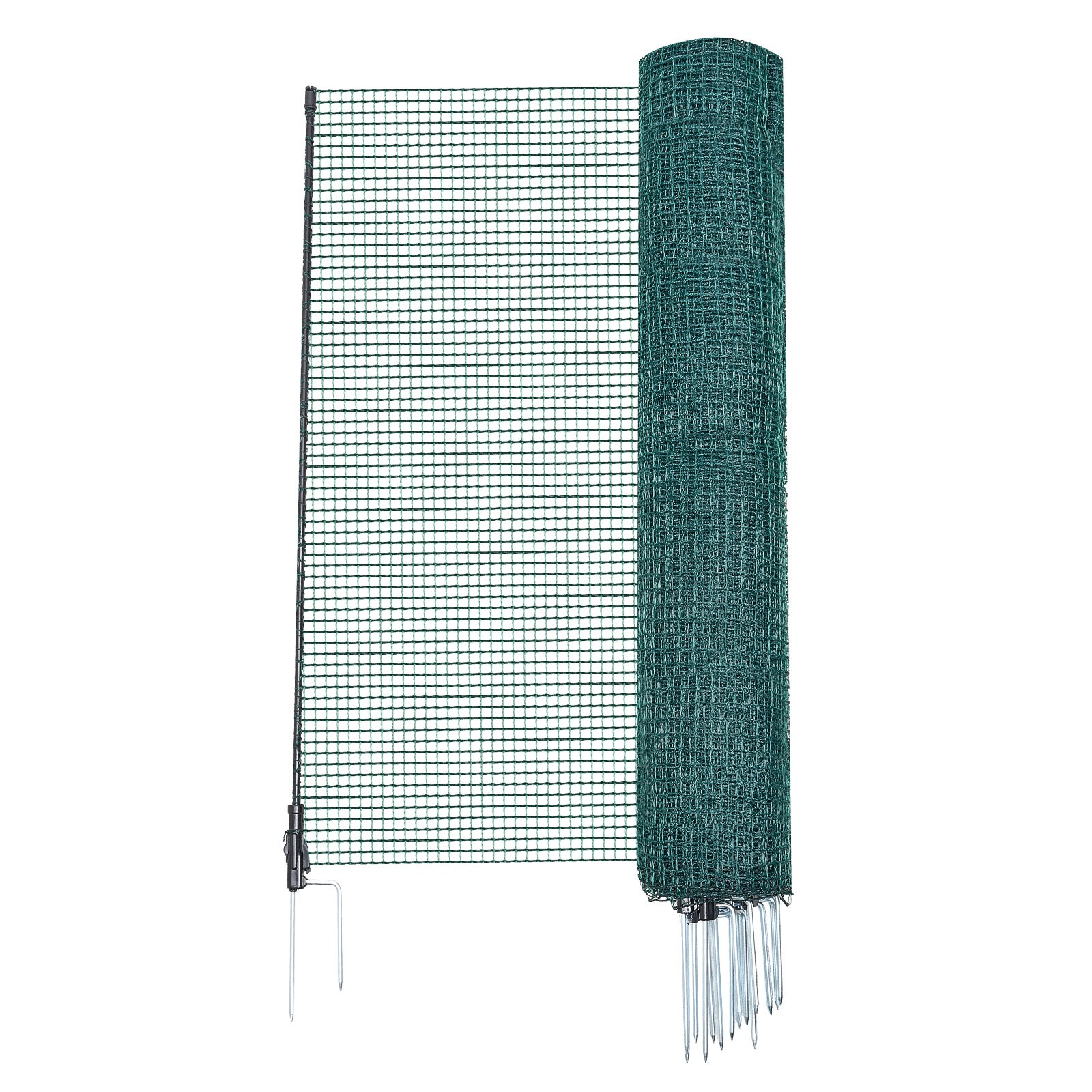 Uimoso Temporary Fence Netting with Posts 3 x 49.2 FT Plastic Safety Mesh Fence