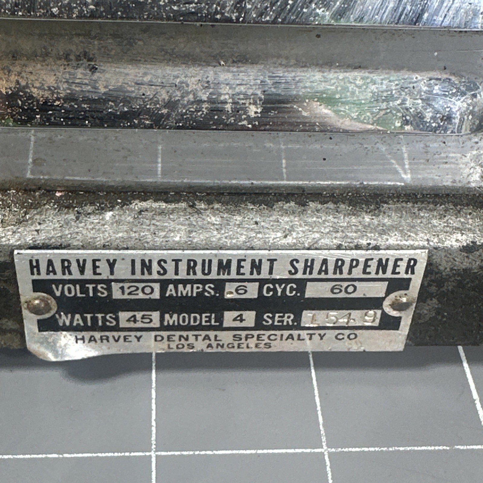 Vintage Harvey Dental Specialty Company Instruments Sharpener Model 4 USA