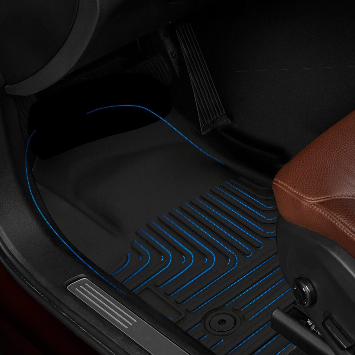 Floor Mats For 2021-2025 Chevrolet Suburban & 2021-2025 GMC Yukon XL All-Weather