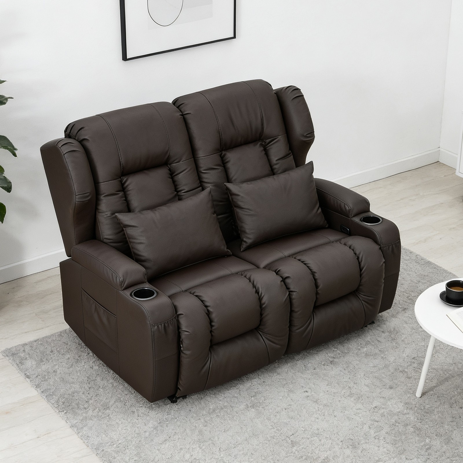 Loveseat Recliner Sofa Manual Recliner Loveseat RV Sofa Home Theater Seating