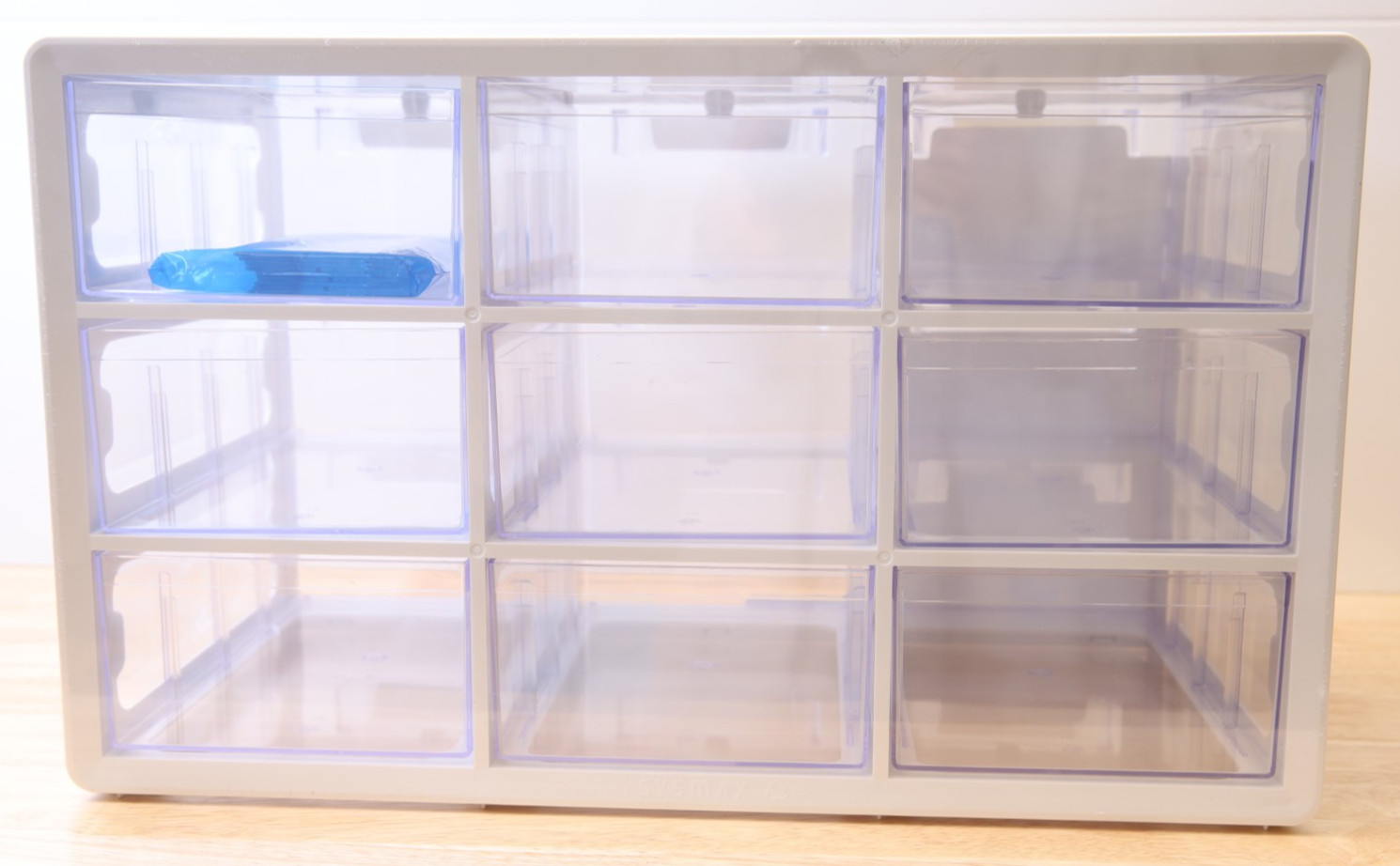 Sysmax Up System 9 Drawer Multibox Organizer White Clear NEW 16.1"x9.2"x9.8"