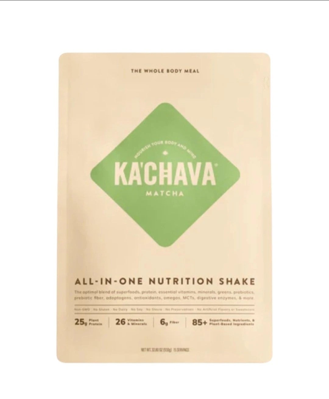 Ka’Chava Kachava MATCHA Premium Nutrition Shake 15.31 Oz Bag Expires 2/27