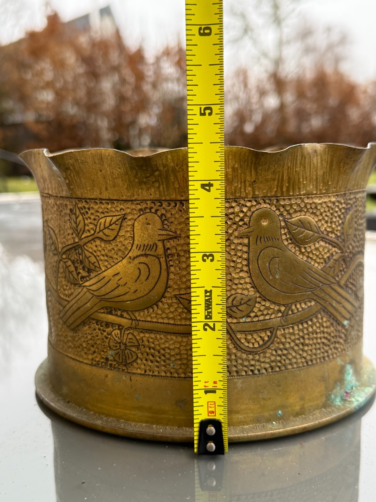 WWI German Trench Art Brass Artillery Shell – Karlsruhe Ammunition 1916