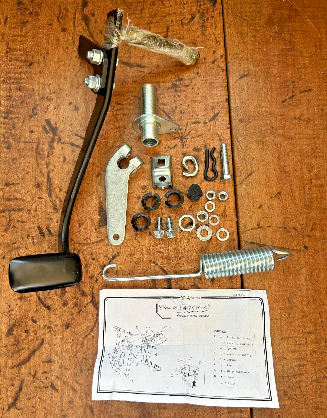 1955 1956 Chevy Clutch Pedal Kit Complete NEW