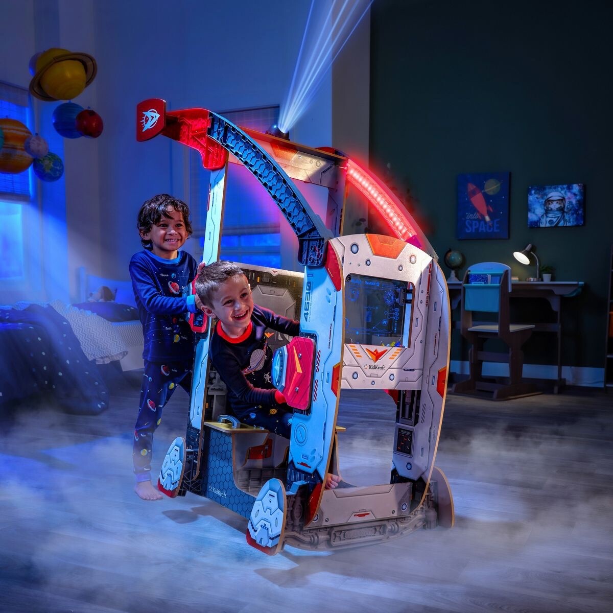 KidKraft Ultimate Spaceship Wooden Pretend Play Set with Lights Sounds