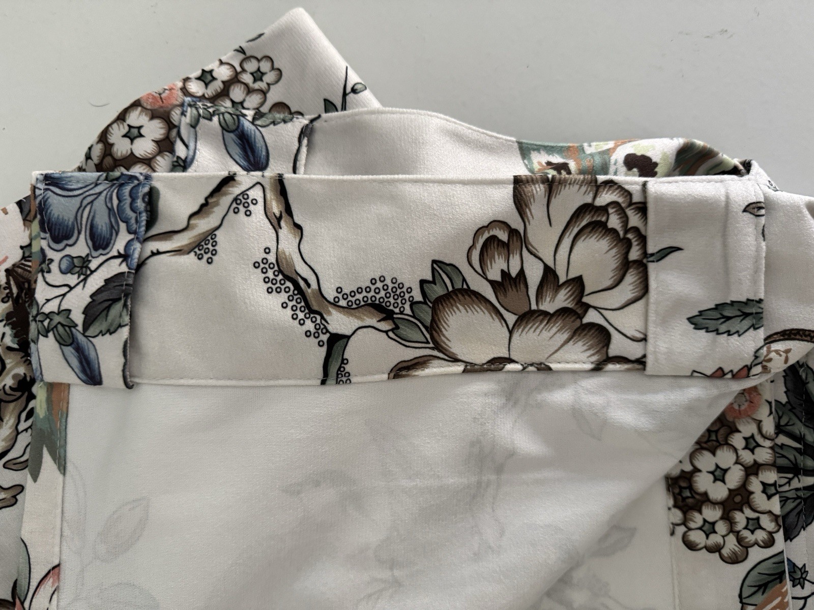 CALLISTO Window Curtains 2 Panels 38” X 84" Peacock Birds Drapers Back Top Ivory