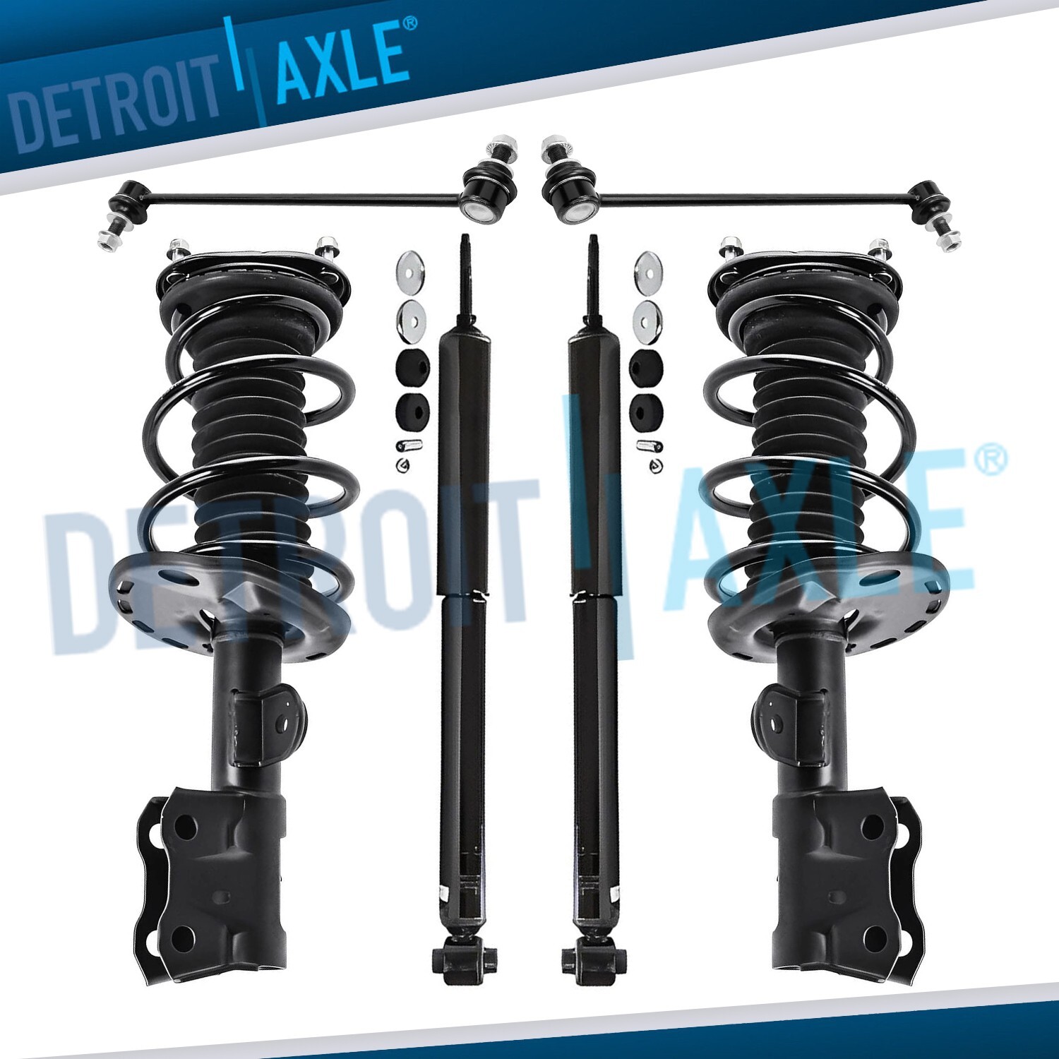 Front Struts w/ Coil Spring Rear Shocks Sway Bar Links for Toyota Prius Plug-In