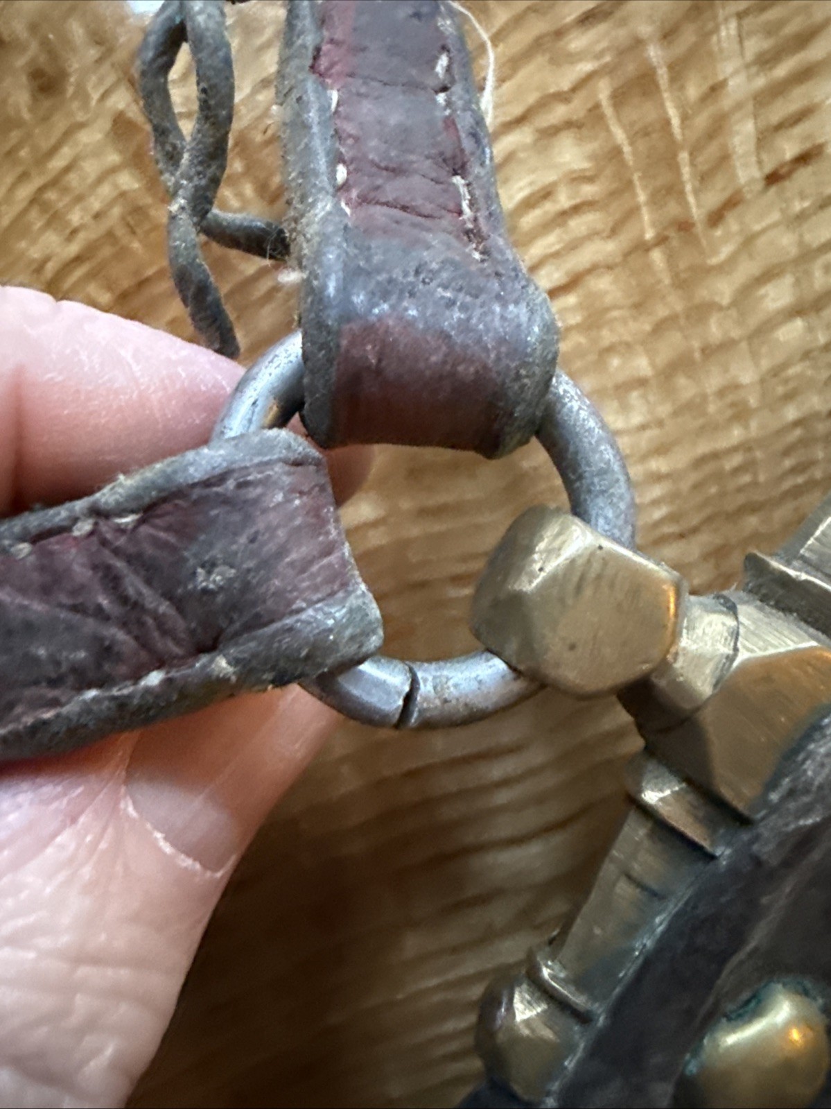 Old Antique Tibetan “ Mechak “ Flint Striker Red Coral Bead Leather Pouch Purse