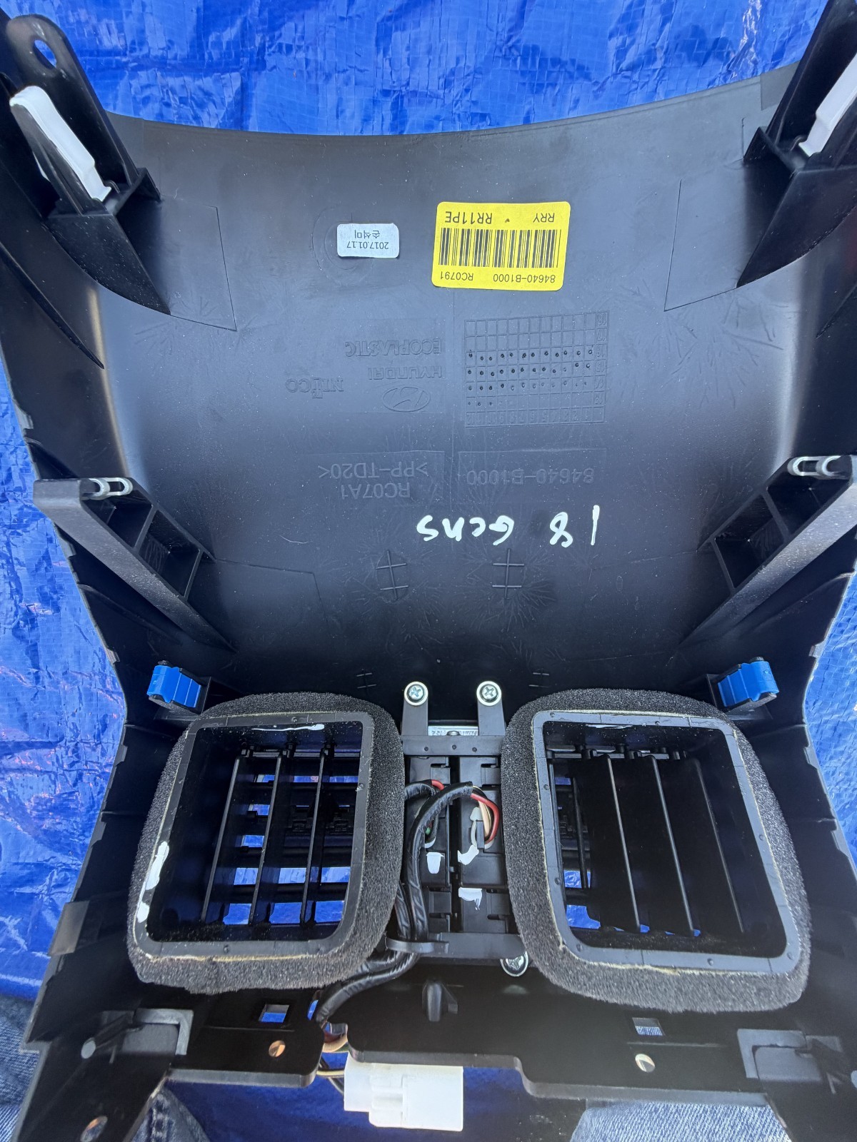 17-20 Hyundai Genesis G80 Center Console Back Trim Air Vent OEM