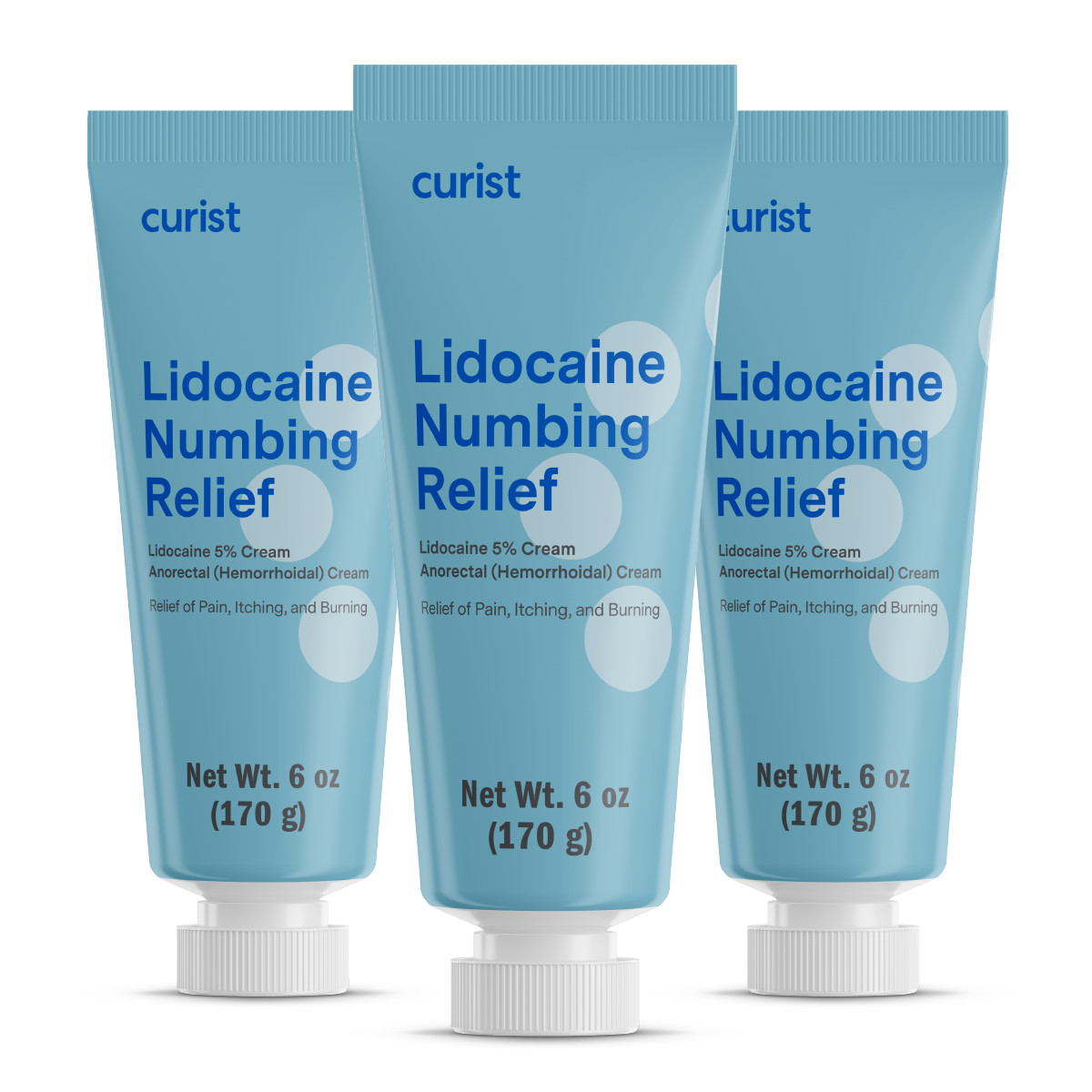 Lidocaine Cream 5% (3 Pack, 6 oz each)