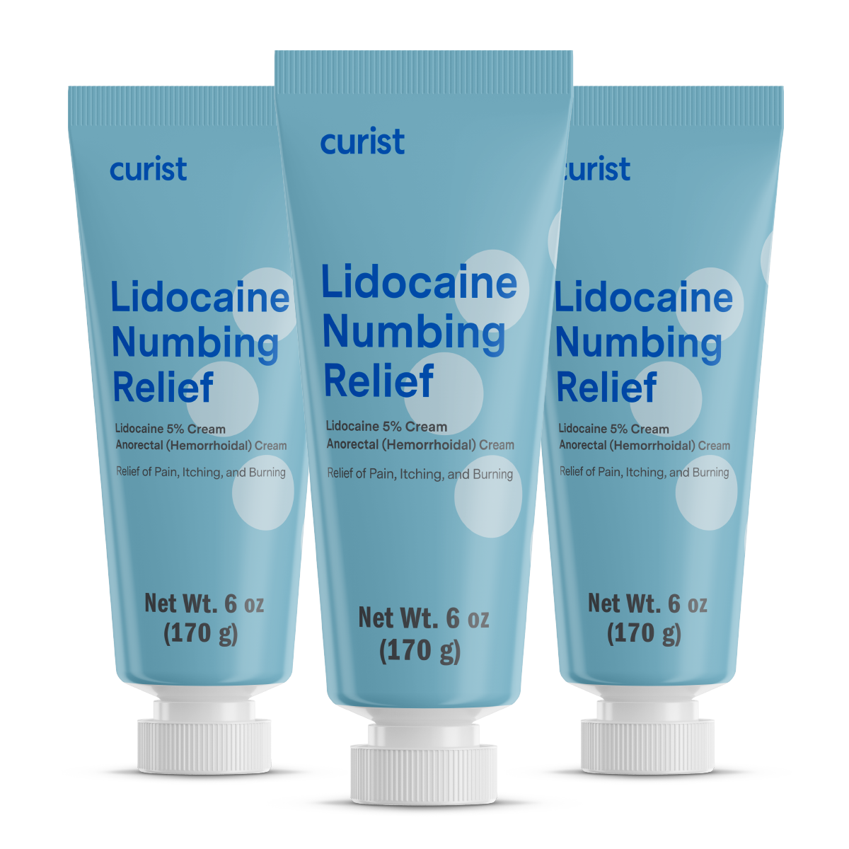 Lidocaine Cream 5% (3 Pack, 6 oz each)