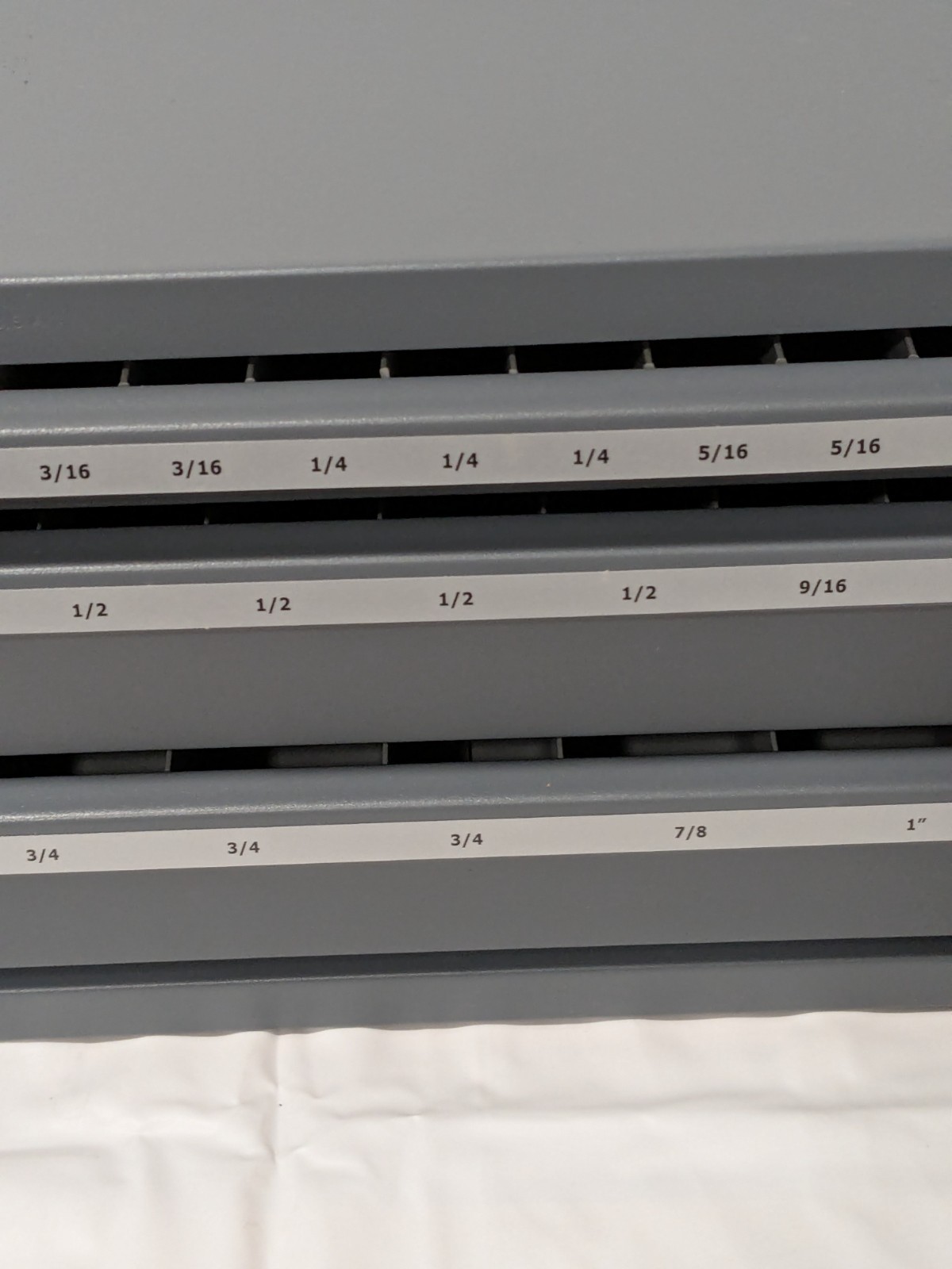 Huot 3 Drawer Steel End Mill Storage: 1/8 to 1" End Mill Diam. 13350