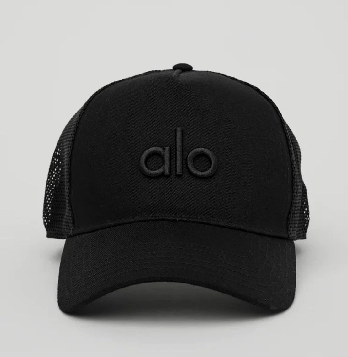 ALO Yoga Black Trucker Hat Athetic & Casual Wear