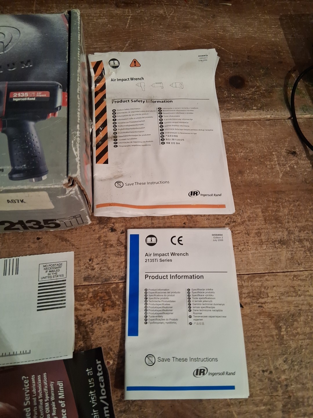 Ingersoll Rand 2135Ti 1/2” Drive Titanium Impact Gun LIGHT USE