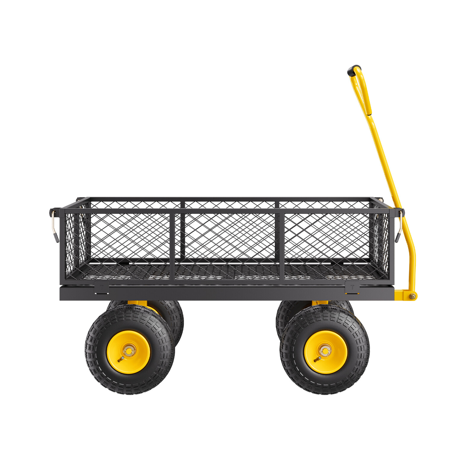 Steel Garden Cart 900lb Capacity Heavy Duty Yard Wagon Utility Cart 10in Tires