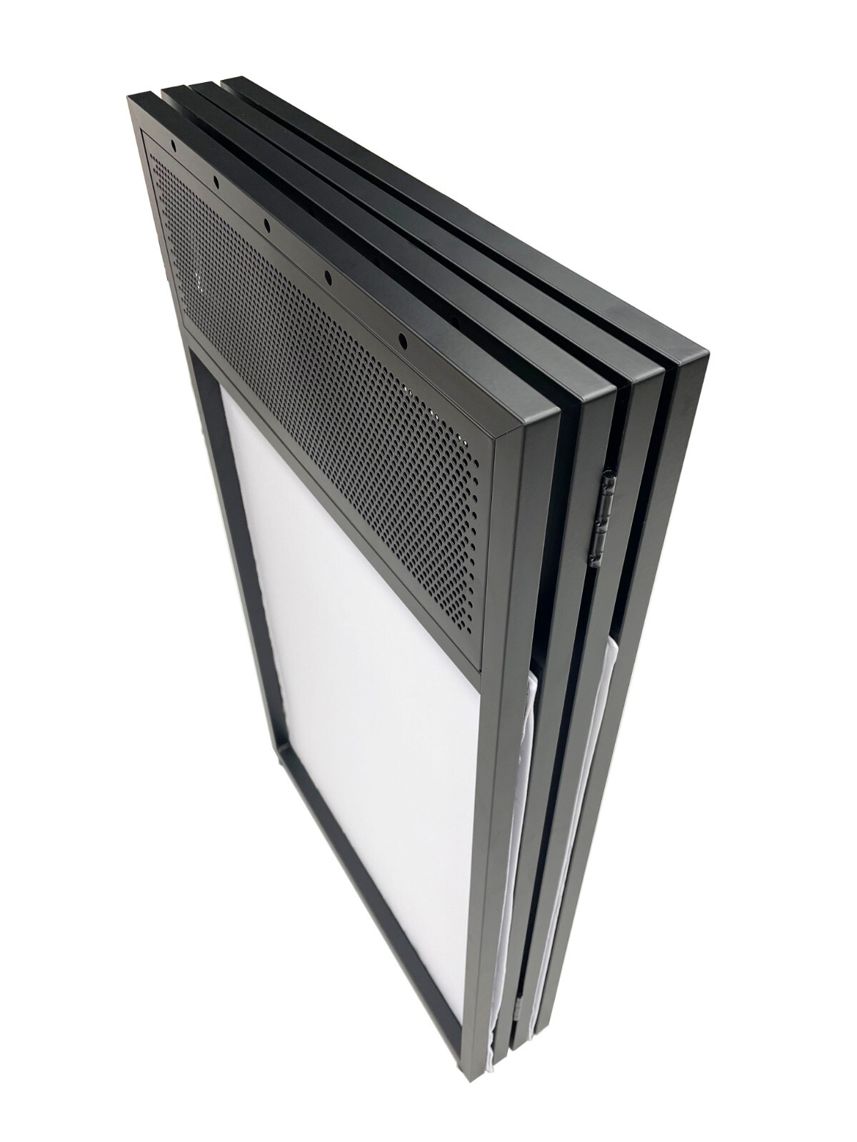 Jumbo 53" Wide DJ Event Facade White/Black Scrim Booth Two Top Corner Table Tops