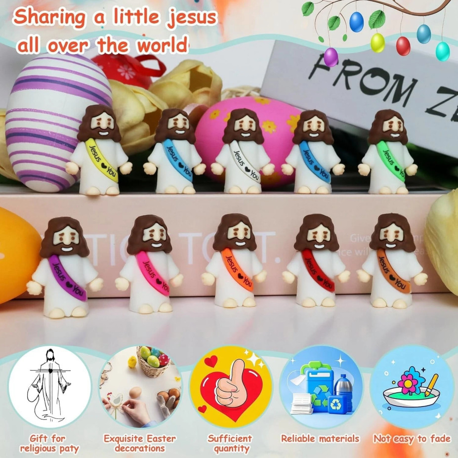 100 P Mini Jesus Figures Jesus Loves You Original Design Jesus Toys Little Jes