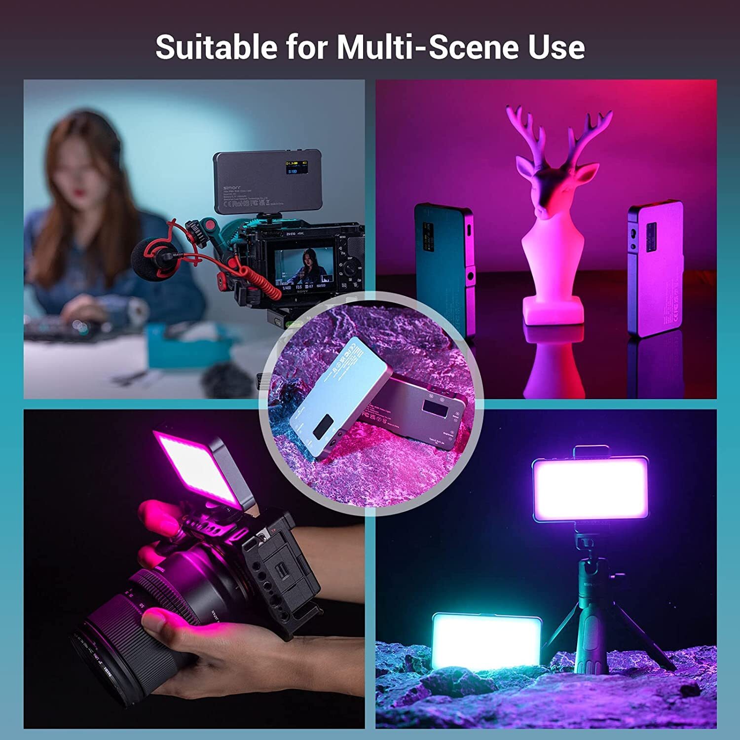 SmallRig Video Light RGB Full Color LED Photography Camera Light for DSLR Camera