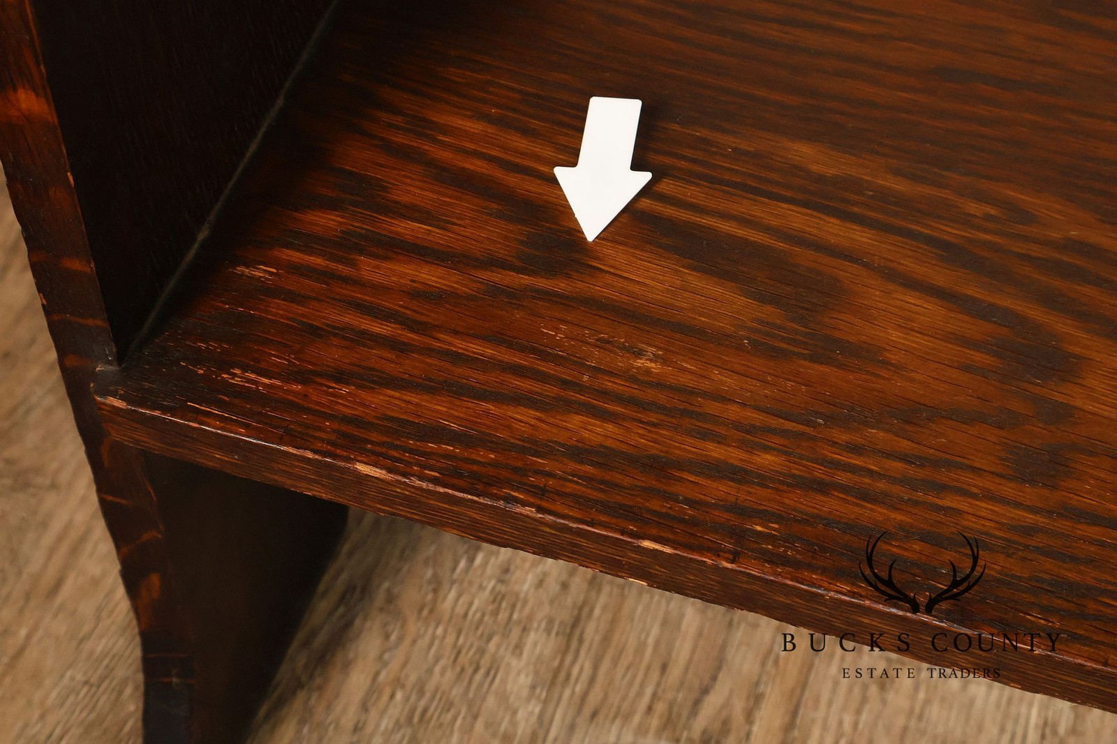 Antique Grand Rapids Arts And Crafts Mission Oak Magazine Stand