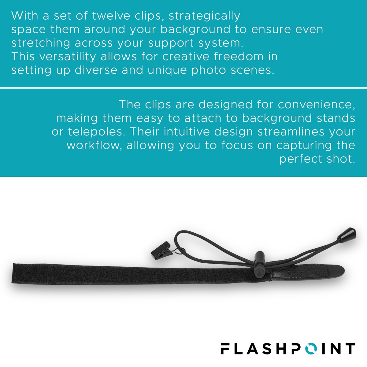 Flashpoint Background Clips, 12-Pack