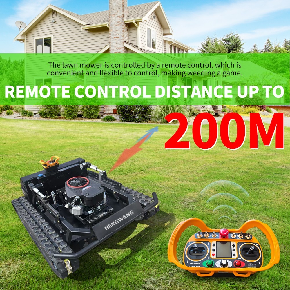27HP Robot lawn mower sale！ Remote Control Lawn Mower 65° Climbing Free shipping