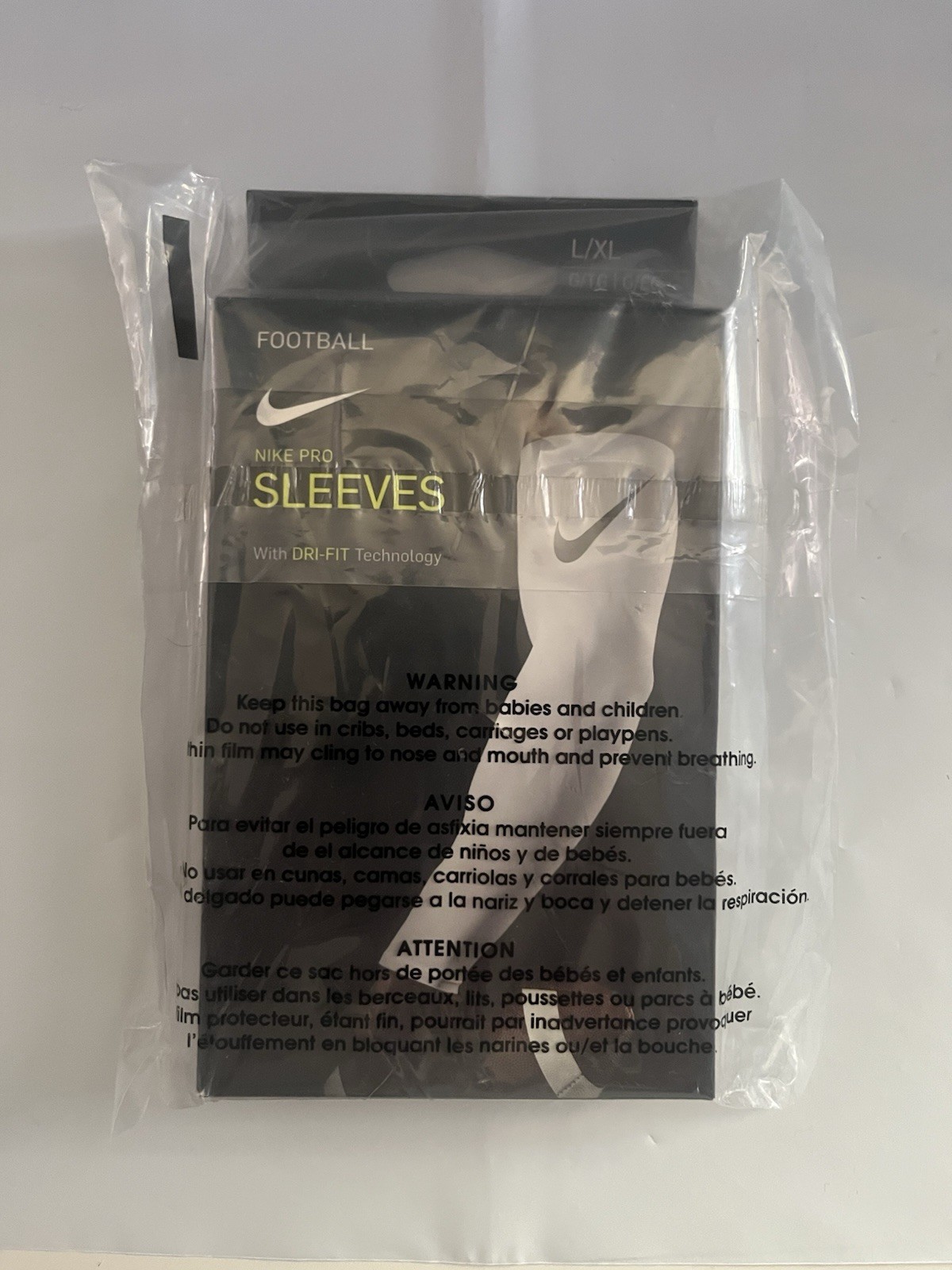 Nike Pro Sleeve Dri Fit 3.0 White Compression Men’s Size (L/XL)