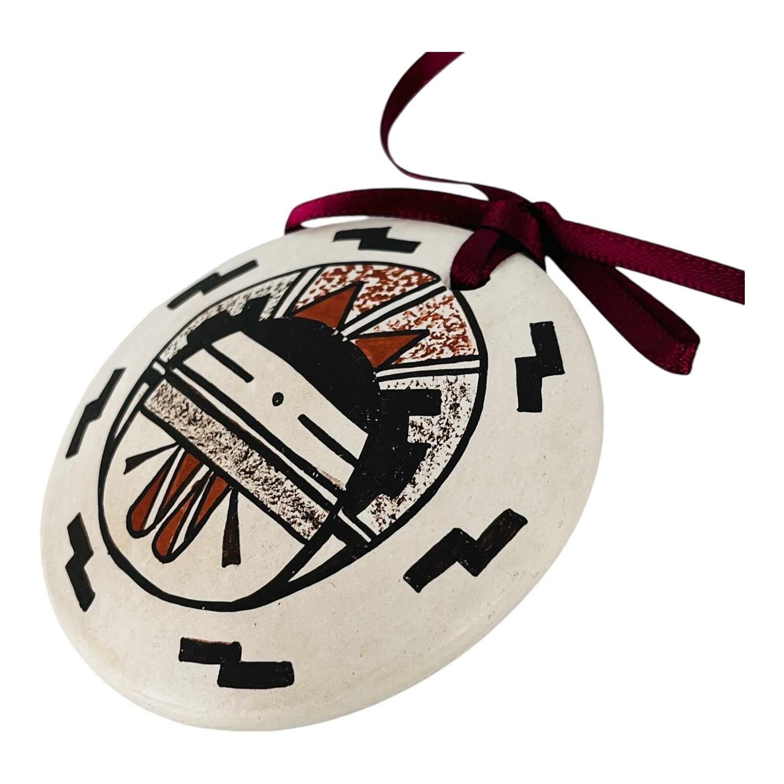 Signed Zuni Pottery Corn Maiden Kachina Christmas Ornament Lydia Vicenti Lalio