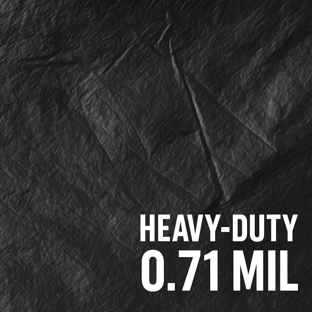 Black Jumbo T-Shirt Bags 17x8x29 0.71 Mil Heavy Duty Grocery Carryout Bags Bulk