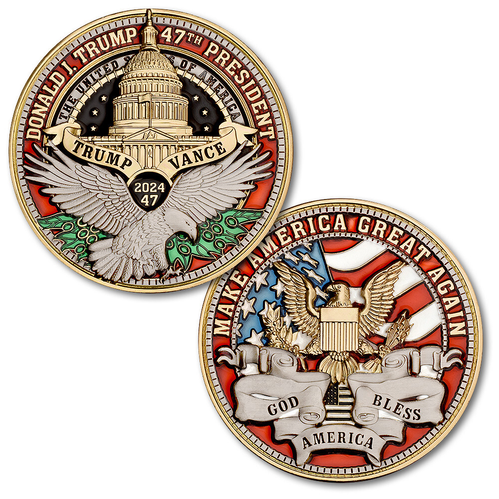 NEW Donald Trump 47th President of the United States MAGA Challenge Coin 2"