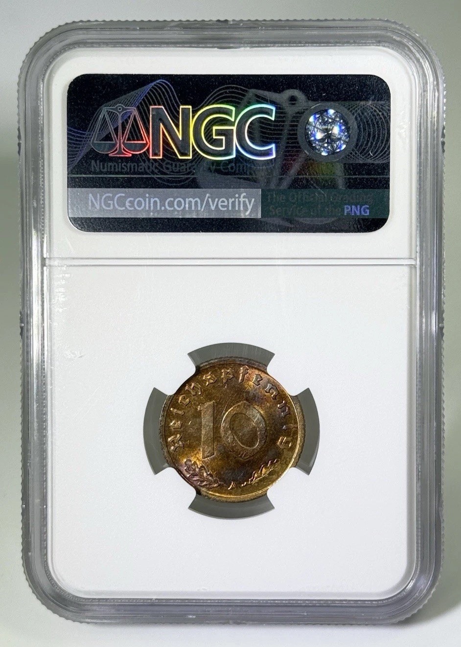 1937A GERMANY 10P NGC MS 62