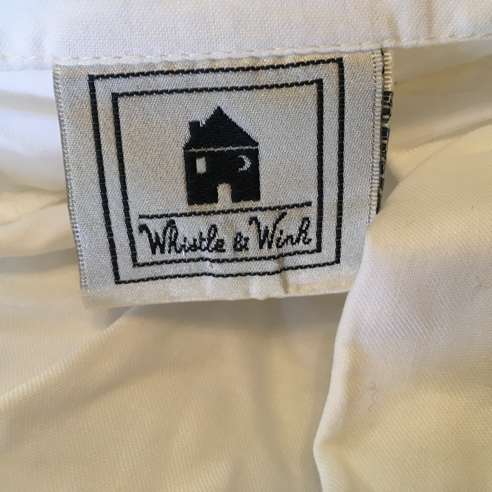 Twin Size Bed Skirt with embroidered accents bright colors on white cotton