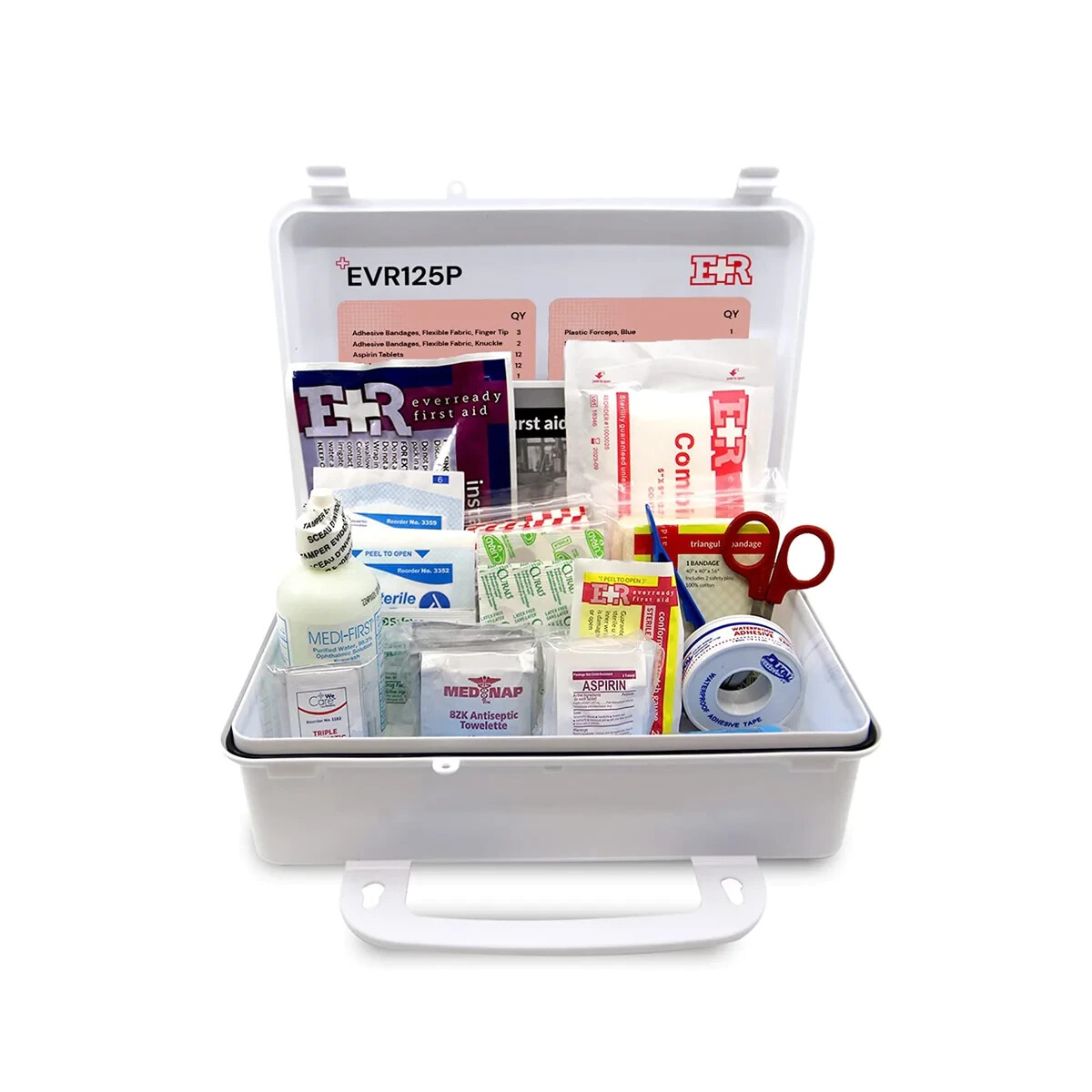 Ever Ready First Aid 107 Piece 25 Person First Aid Kit with Plastic Case