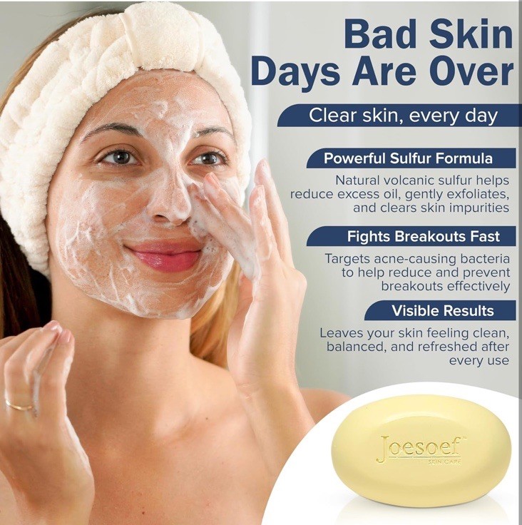 JOESOEF SKIN CARE Sulfur Soap for Acne Pharmaceutical Grade