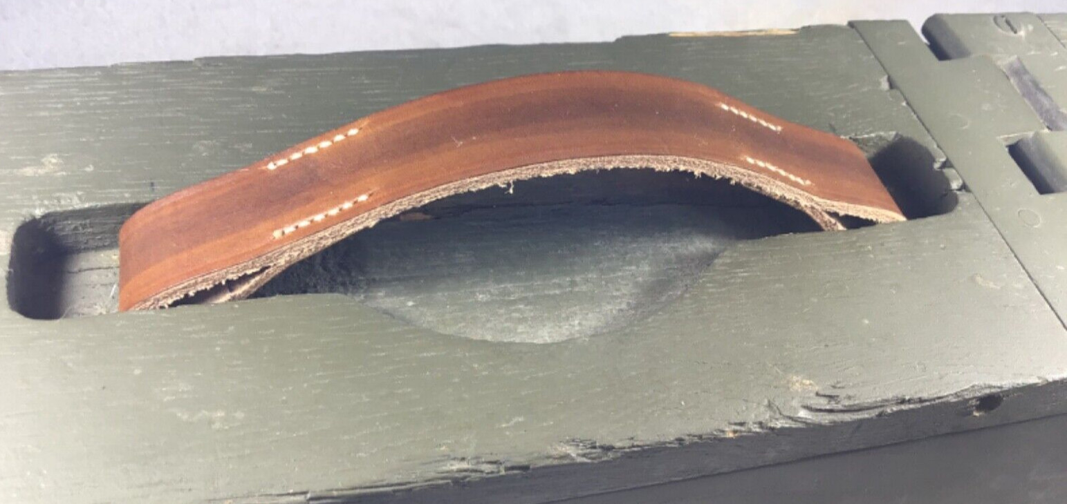 WW1 1917 1918 WOODEN AMMO BOX REPLACEMANT LEATHER HANDLE