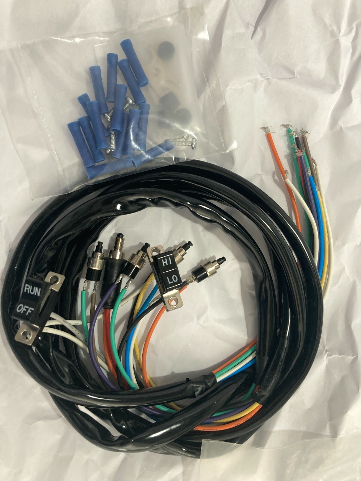 BIG TWIN 72-81, fx sportster 1973-81 48'' handlebar wiring harness w/switches