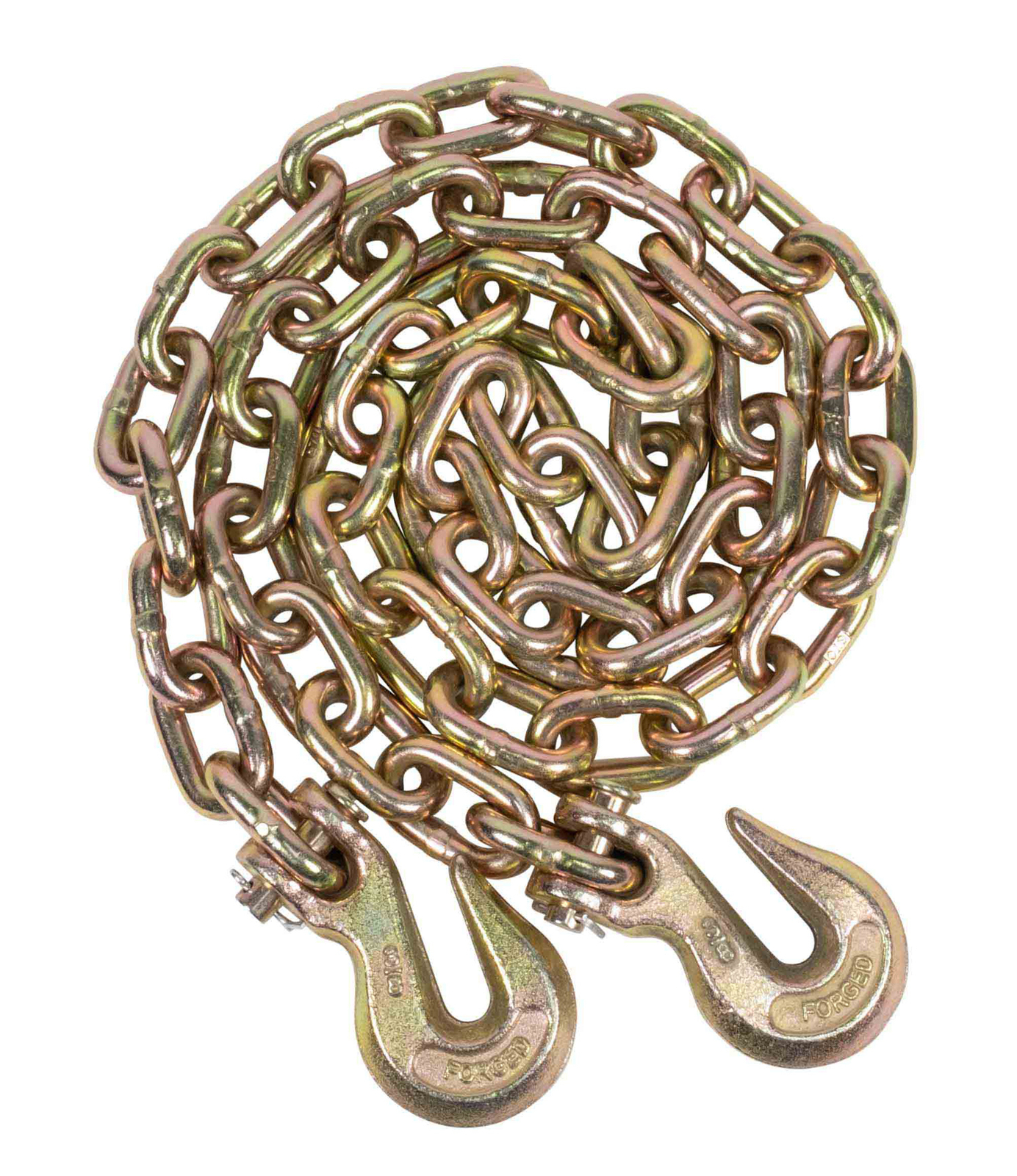 (4 Pack) 3/8" X 12' G70 Chain with Grab Hooks, WLL 6,600 lbs