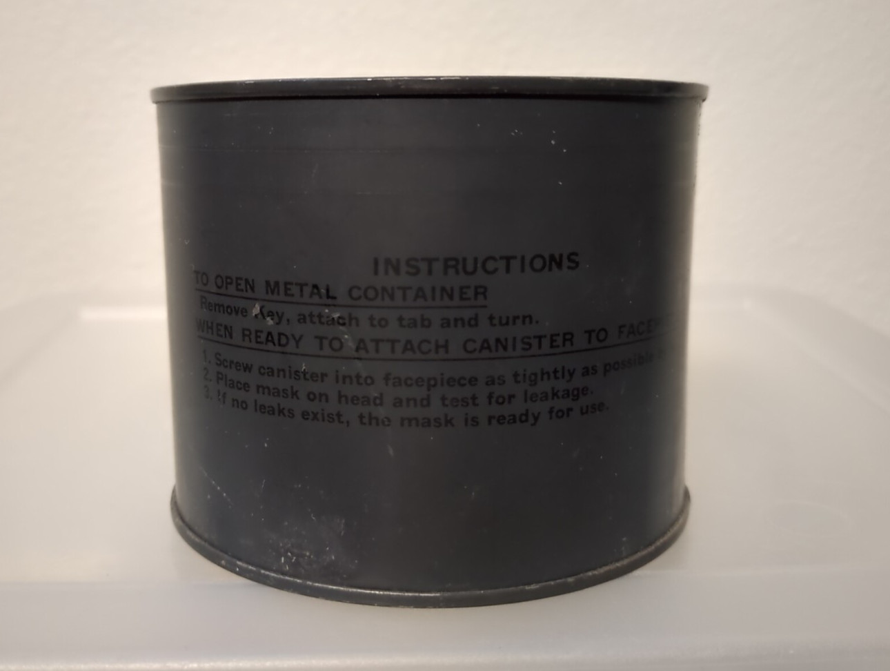 Canadian C3 60mm Gas Mask & Sealed US M11 Filter - Medium Triangle Nose Variant