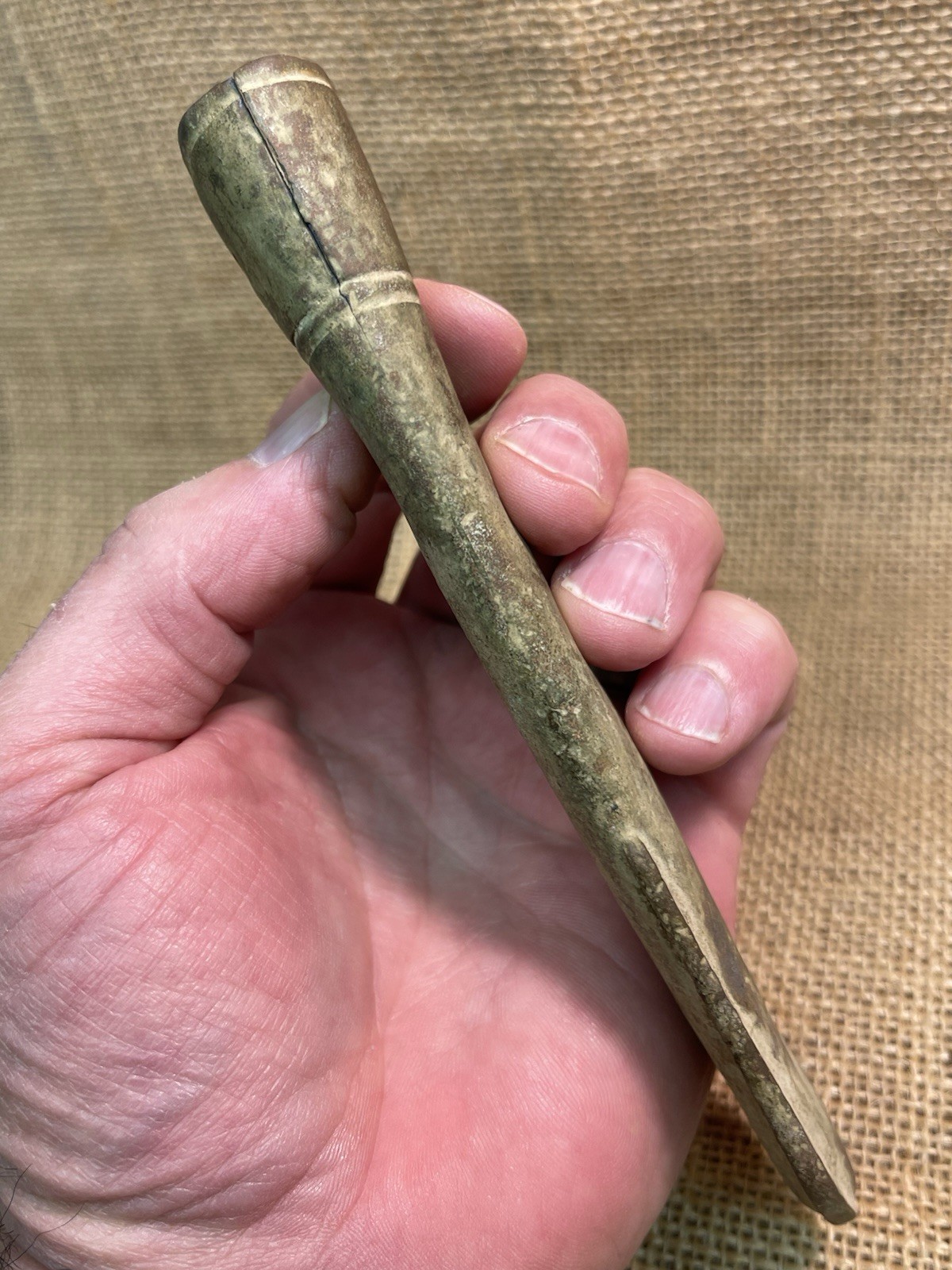 Dug Civil War Brass Foot Officers Or Staff Officers Sword Drag Heavily Used Worn