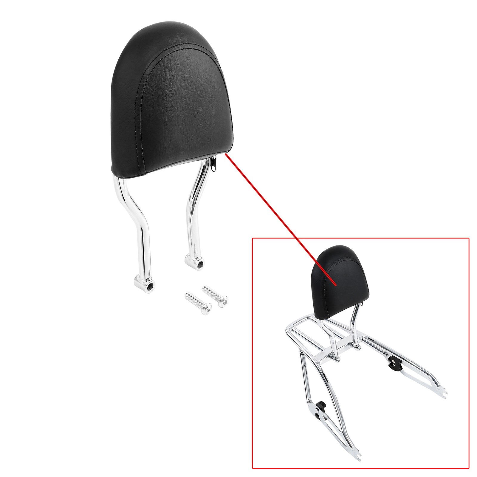 Detachable Sissy Bar Backrest / Luggage Rack Fit For Harley Street XG500 XG750