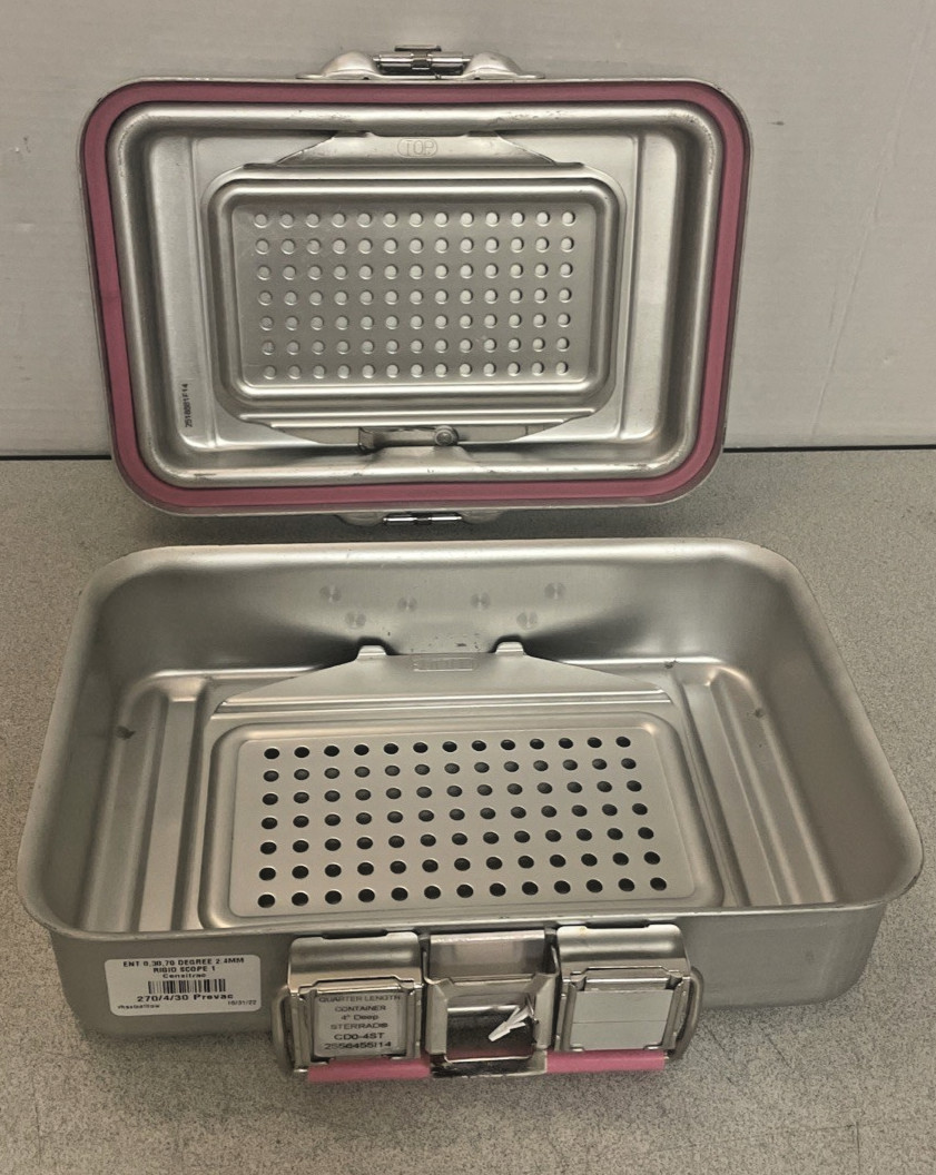 New V. Mueller Genesis CD0-4ST 12"x 8"x4" Solid Sterilization Container + Trays