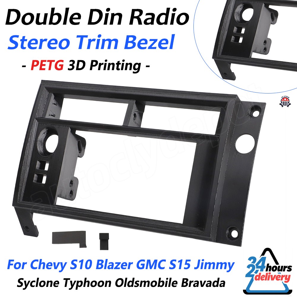 Double Din Radio Stereo Trim Bezel For Chevy S10 Blazer 1 st Gen Syclone Typhoon