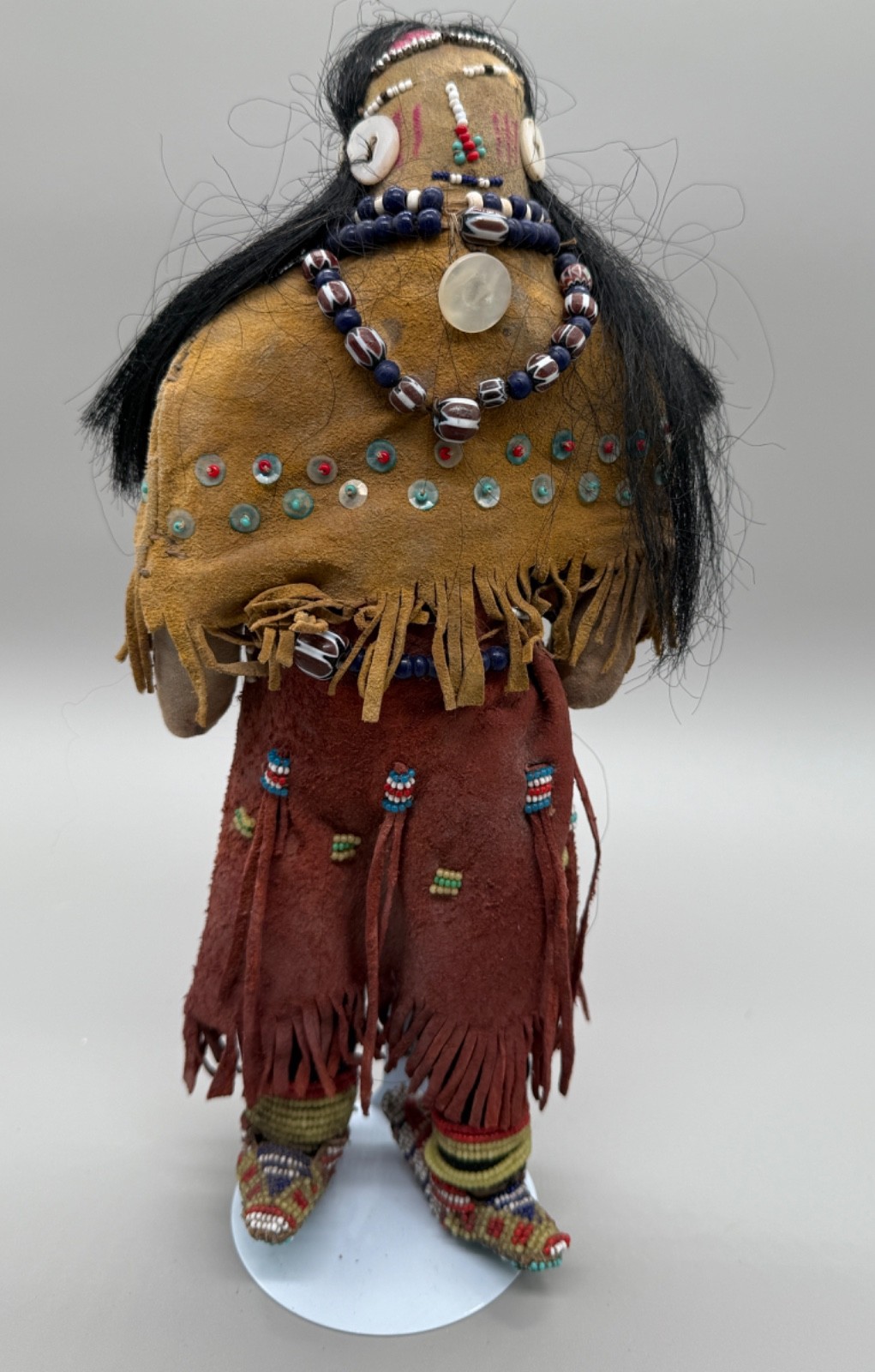 Antique Lakota Sioux Native American Double Sided Doll Anoglte 1890s Antique Dol