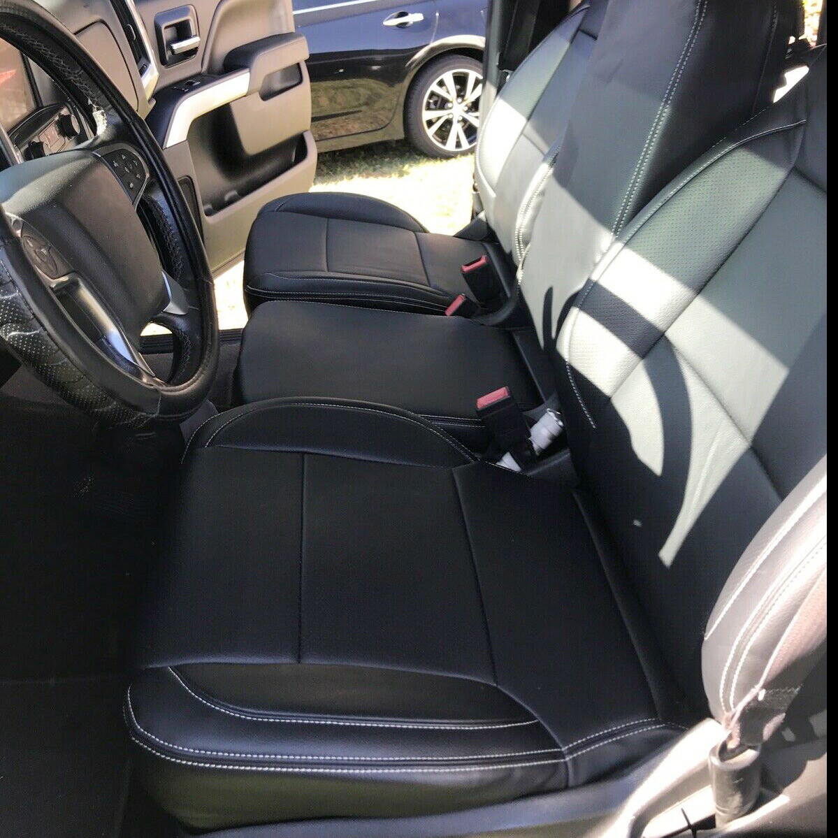 HECASA Complete Set Seat Covers For 14-18 Chevy Silverado LT DOUBLE Cab