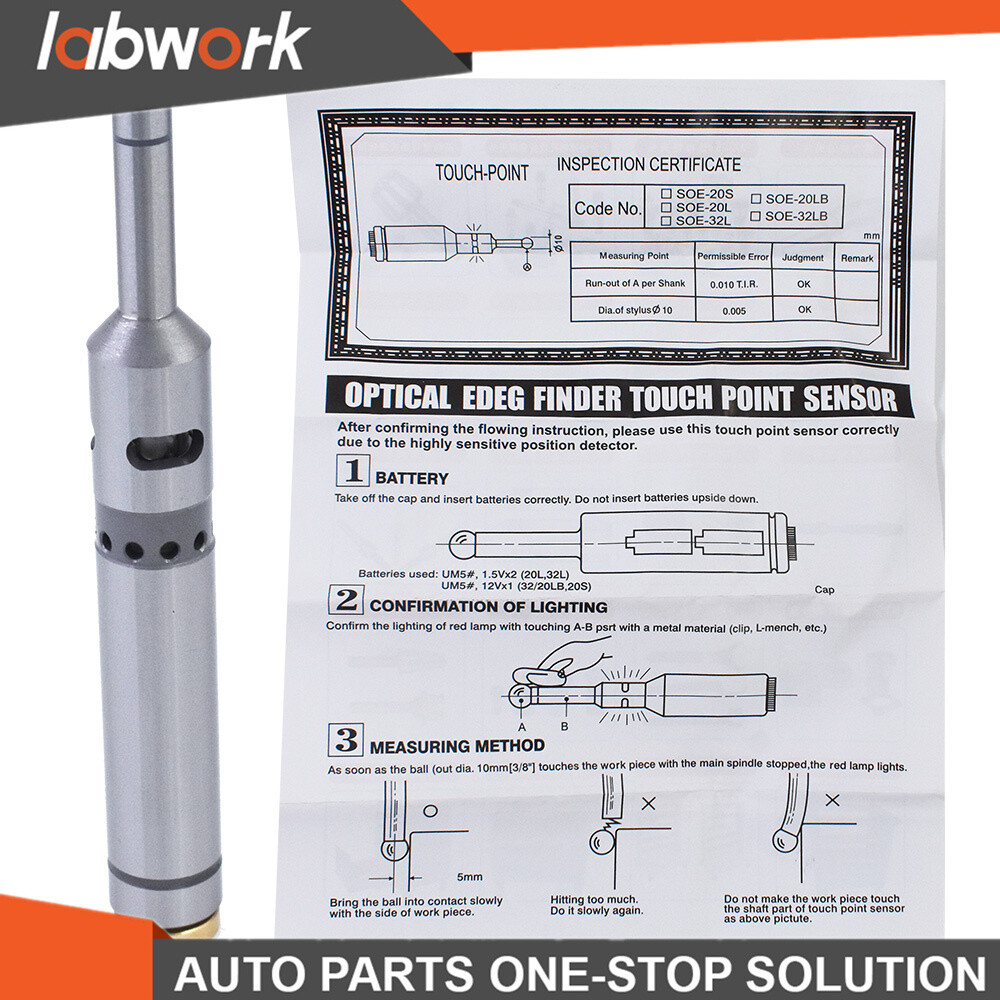 Precision Touch Point Sensor Electronic Optical Edge Finder LED Beep